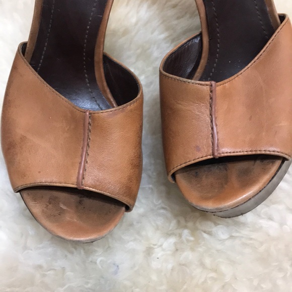 Leather Vince Camuto platform wedge heels - Picture 8 of 9